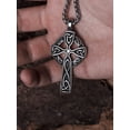 thumbnail image 4 of Collar HAQUIL con forma de cruz celta de acero inoxidable para hombre y mujer, 4 of 4