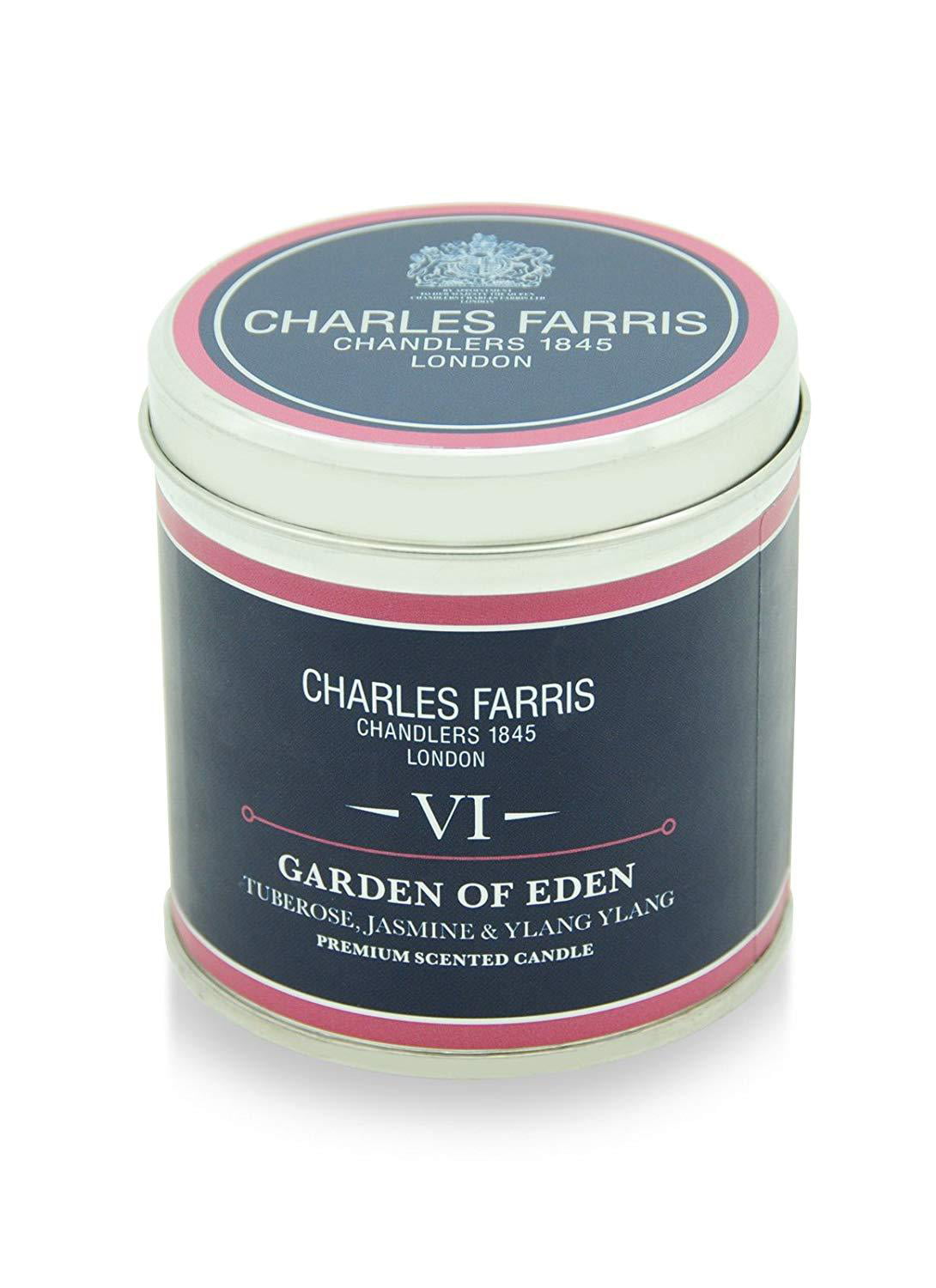 Charles Farris Home scents Candle-Glass-Garden of Eden 40 HRS Burning Time OPEN 