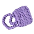 thumbnail image 5 of Wool Tote Purse Bag Cute Exquisite Hand Woven Fine Workmanship Wool Shoulder Bag for Daily Life Purple, 5 of 8