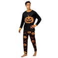 thumbnail image 2 of Racifhz Halloween Family Matching Pajamas Set Cozy Long Sleeve Top and Pants Sleepwear Festive Printed Loungewear Outfits for Holiday Movie Night and Autumn Fall Celebrations, Men Size:M, 2 of 5
