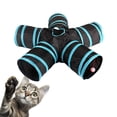 thumbnail image 2 of Túneles plegables para mascotas, 5 tubos con forma de tubo y juguete arrugado para perros, gatos, cobayas y conejos., 2 of 7