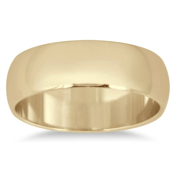 SZUL Women's 6mm Domed Comfort Fit Wedding Band in 10K Yellow Gold