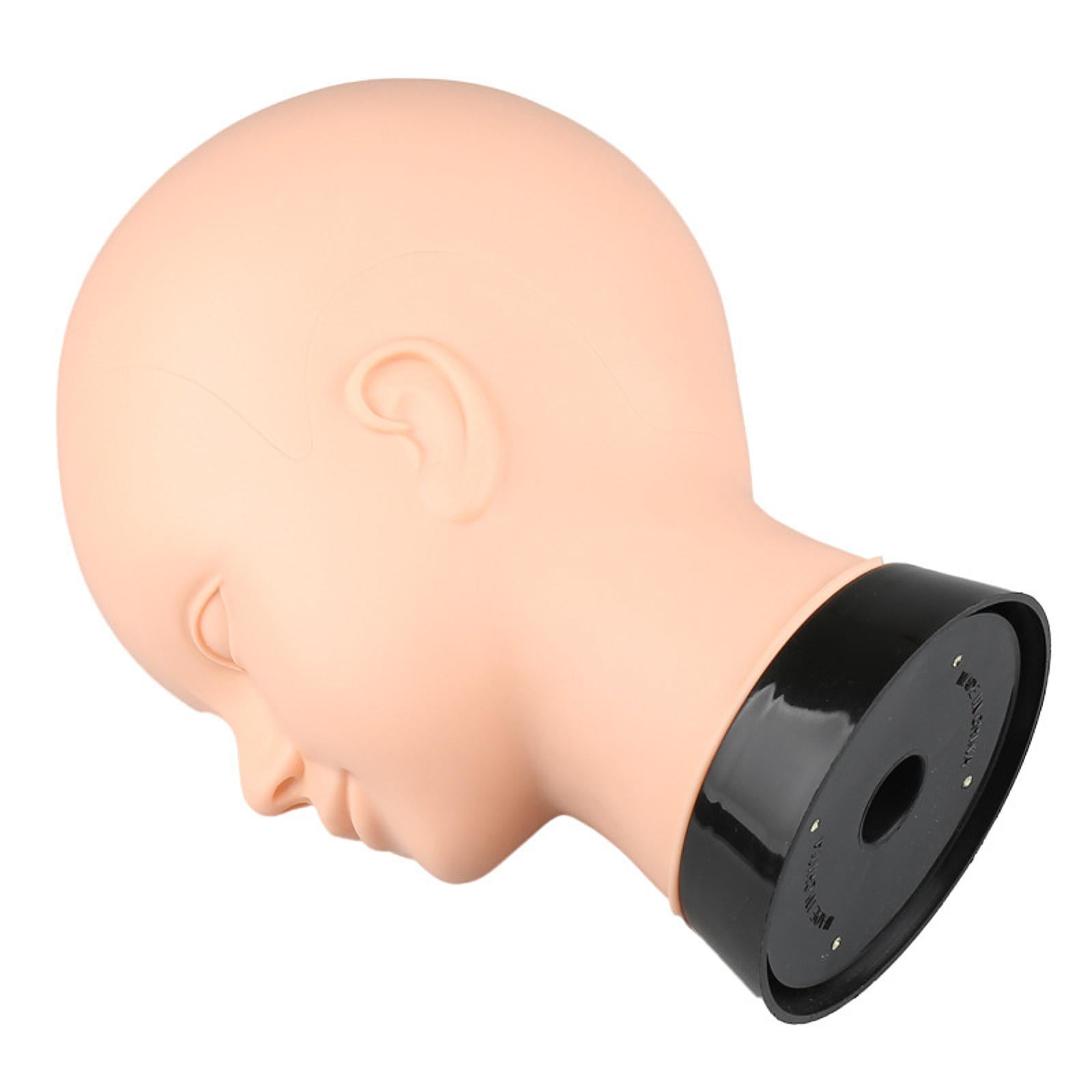 Serenable Bald Mannequin Head Manikin Head PVC Model Professional Model Display Holder for Cap Making Display Hat Headset Salon