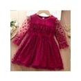 thumbnail image 2 of xiaxaixu Robe de Princesse pour Enfants, une-Pièce à Manches Longues à Col Rond à Pois, 2 of 8