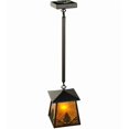 thumbnail image 7 of Meyda 141865 7 in. Square Mountain Pine Mini Pendant, Black & Amber Mica, 7 of 7