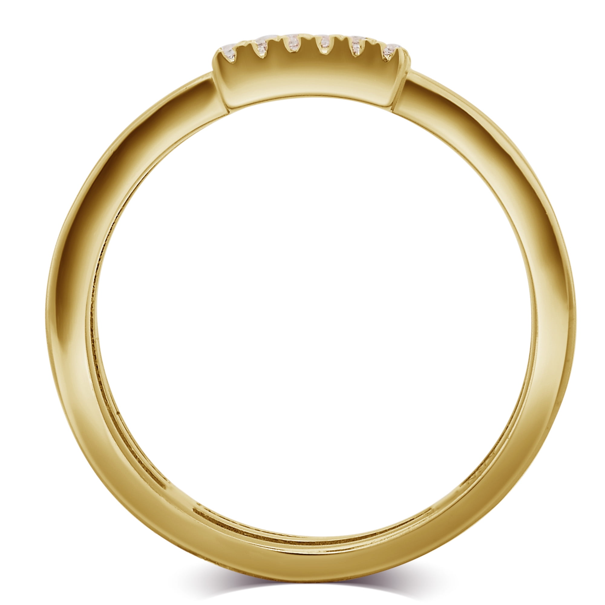 1/5 Carat T.W Roman Digit "II" Cubic Zirconia Fashion Ring, Gold Tone Sterling Silver