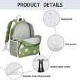 thumbnail image 3 of Boho Daisy Backpack for Teens - Breathable Padded School Bag with Spacious Compartments (White, Bloom, Artistic), 3 of 5