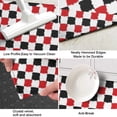 thumbnail image 3 of Red Black White Checkered Pattern Kitchen Rug Mat,Kitchen Runner Rugs Non Skid Washable,Decorative Kitchen Floor Mats for Kitchen,Sink,Laundry,17"X47", 3 of 5