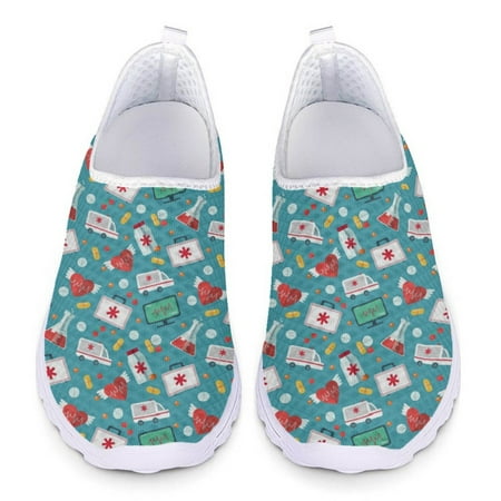 

Knitting Sock Shoes Footwear Lightweight Sports Shoes For Women Medical Device Print Cute Light zapatillas de mujer