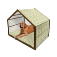 thumbnail image 1 of Nature Pet House, Exotic Lemon Tree Branches Yummy Delicious Kitchen Gardening Design, Outdoor & Indoor Portable Dog Kennel with Pillow and Cover, 5 Sizes, Fern Green Yellow White, by Ambesonne, 1 of 4