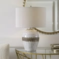 thumbnail image 3 of Uttermost Poul Ceramic and Fabric Crackled Table Lamp in Brown and Gray, 3 of 7