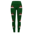 thumbnail image 4 of Gibobby leggings con bolsillos dama Leggings para mujer Leggings de entrenamiento Pantalones de bloque de color con estampado navideño Leggings elásticos (Verde, XL), 4 of 5
