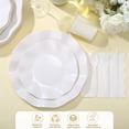 thumbnail image 3 of Suministros de fiesta Ziliny Scallop White, 350 unidades para 50 invitados, 3 of 6