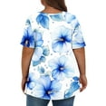thumbnail image 5 of Otvok Womens Plus Size Tops Summer Printed Regular Short Sleeve T-Shirt Blouses, 5 of 6