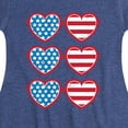 thumbnail image 3 of Instant Message - Retro Sunglasses American Flag - Toddler & Youth Girls Fit & Flare Dress, 3 of 5
