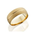 thumbnail image 2 of Mens 14k Yellow Gold Wedding Band Brushed Bridal Ring, 2 of 2