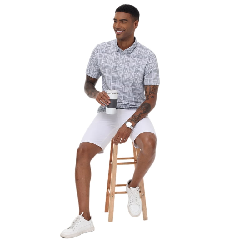 Weilanxin Men's Striped Golf Polo Shirt photo 6