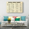 thumbnail image 2 of Excel Cheat Sheet Knowledge Poster Canvas Bedroom Wall Decorative Paintings For Office Prints Photo Decorations Unframed 16×24 in, 2 of 5