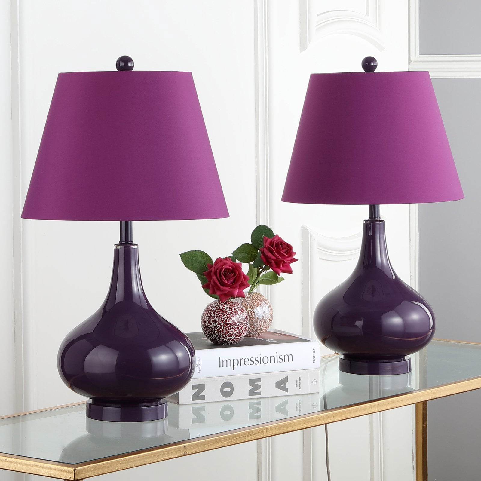 Safavieh Cybil LIT4088 26 in. G Double-Gourd Solid Table Lamp , Set of 2