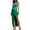 Green, variant on purcolt Women's Spaghetti Straps Sleeveless Satin Maxi Dress Wrap V Neck Ruched High Slit Elegant Wedding Guest Dresses Evening Party Cocktail Dresses
