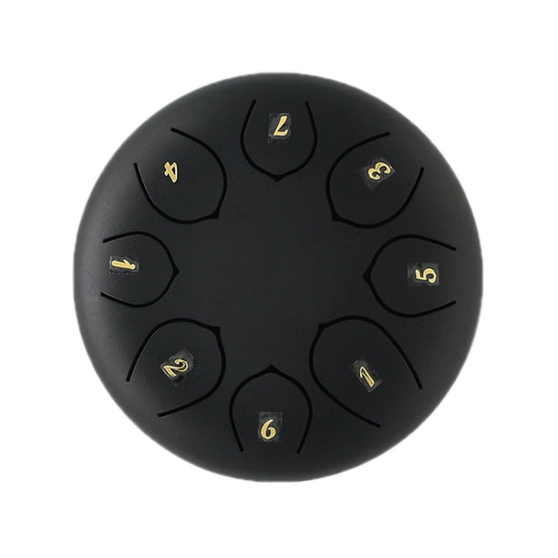 Xihbxyly Tambor de Lengüeta de Acero, Instrumento Artesanal de 6 Pulgadas y 8 Notas, Experiencia de Sonido Etéreo, Diseño Fácil de Tocar, Terapia de Relajación, Deleite para Los Amantes de La Música,