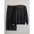 thumbnail image 6 of Winter Knit Set With Beaded Design Women'S Elegant Skirt And Sweater Two-Piece Outfit Fashionable Fall Winter Clothing, 6 of 9