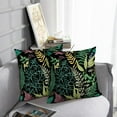 thumbnail image 6 of LALILO Throw Pillow Covers Spring Green Vintage Floral Leaves And Cushion Cover 18" x 18", 2 Pack, 6 of 6