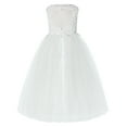 thumbnail image 2 of Ekidsbridal Floral Applique Lace Wedding Flower Girl Dress Toddler Bridesmaid Christening Gown 220 5, 2 of 3