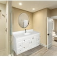 thumbnail image 3 of Design House  61 in. Single Faucet Hole Cultured Marble Vanity Top with  White on White Basin, 3 of 14