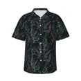 thumbnail image 2 of Xecao Lavender Flowers print Hawaiian shirt - a stylish short-sleeve button-down for men, perfect for casual beach and tropical outings., 2 of 9