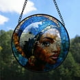 thumbnail image 2 of Personalized Ethiopian Woman Suncatcher Stained Glass, Ethiopian Woman Gifts for Women, Ethiopian Woman for Windows, Ethiopian Woman Window Hangings with Chain and Hook S0Vnrb, 2 of 5