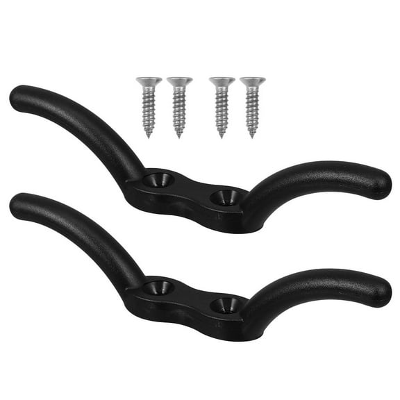 Milisten  2 Pcs Truck Flag Pole Cleat Hook Mounting Bracket Flagpole Black