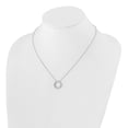thumbnail image 3 of 14K White Gold Cable Diamond Necklace Chain Circle 18 inch 15 mm, 3 of 3