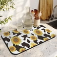 thumbnail image 3 of Washable Rubber Sunflower Cute Floral Dish Drying Mats for Kitchen Counter Home Large Coffee Bar Pad Accessories and Decor for Utensils Stemware 19.5''x12'', 3 of 7