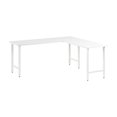 thumbnail image 1 of Pemberly Row 72W L Shaped Computer Desk w/ Metal Legs in White - Engineered Wood, 1 of 6