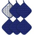 thumbnail image 1 of Joyhalo Paquete de 6 agarraderas para cocina resistentes al calor, juegos de agarraderas para horno, almohadillas calientes, agarraderas de tela de rizo para cocinar y hornear, 1 of 5