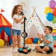 thumbnail image 6 of Yucurem 2026 Star Microphone with Stand, All in One Microphone Toy for Birthday Parties Singing, Portable Karaoke Machine for Singing, Music Play for Kids (Black), 6 of 6