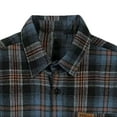 thumbnail image 4 of LEBONYARD Mens T-Shirts Long Sleeve Button Down,Flannel Jackets Men Clearance Plaid Fleece Shirt Jacket,Men's Casual Personality Checkered Printing Button Lapel Fashion Long Sleeve Shirt. Brown XXXL, 4 of 6