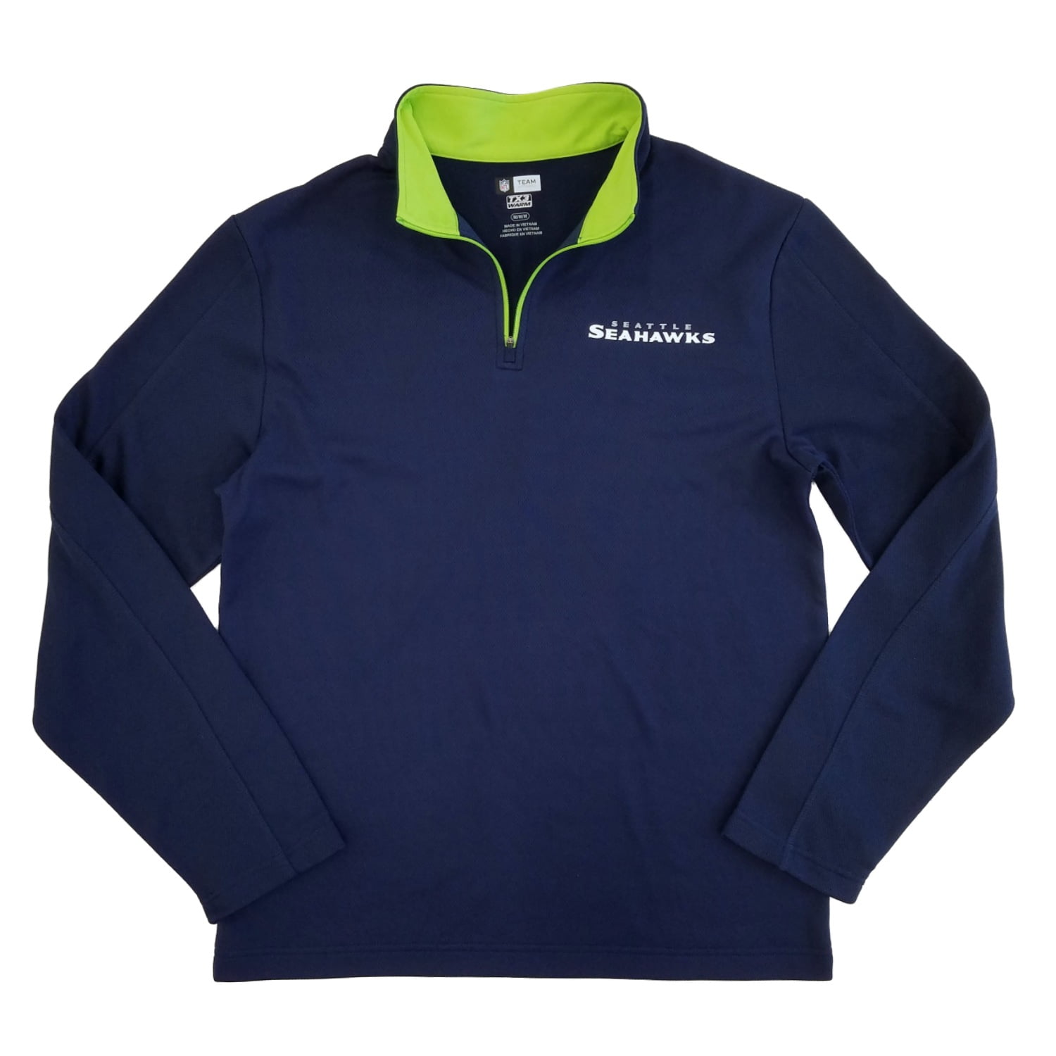 NFL Football Seattle Seahawks Mens Navy Fleece Long Sleeve Shirt Jacket by NFL