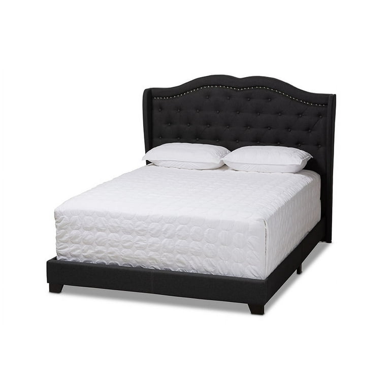 Baxton Studio Aden Modern and Contemporary Charcoal Grey Fabric Upholstered Queen Size Bed Baxton Studio Aden Modern and Contemporary Charcoal Grey Fabric Upholstered Queen Size Bed