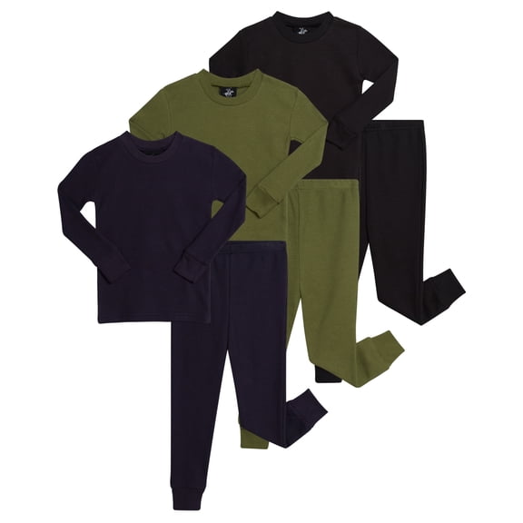 Beverly Hills Polo Club Toddler Baby Boys Thermal Underwear Waffle Knit Top and Long John Set 6 Piece