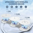 thumbnail image 2 of Wireless Charger for iPhone, 3 in 1 Charging Station for iPhone Devices, 15W Fast Wireless Charger Stand for iPhone 16 15 14 13 12 Pro Max, Charging Pad for AirPods 3/2/Pro, iWatch 9/8/7/6/SE/5/4, 2 of 8