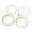 Golden, variant on Mightlink 4Pcs Women Bracelet Set Adjustable Length Hollow Out Chain Faux Pearl Flower Stainless Bangle Wrist Jewelry