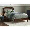 thumbnail image 2 of HomeStock Medieval Moods Twin Solid Wood Low Profile Platform Bed in Walnut, 78.25"L x 42.6"W x 41.54"H, Includes Surface Mount Turbo Charger, 6-Foot Cord, 2 of 5