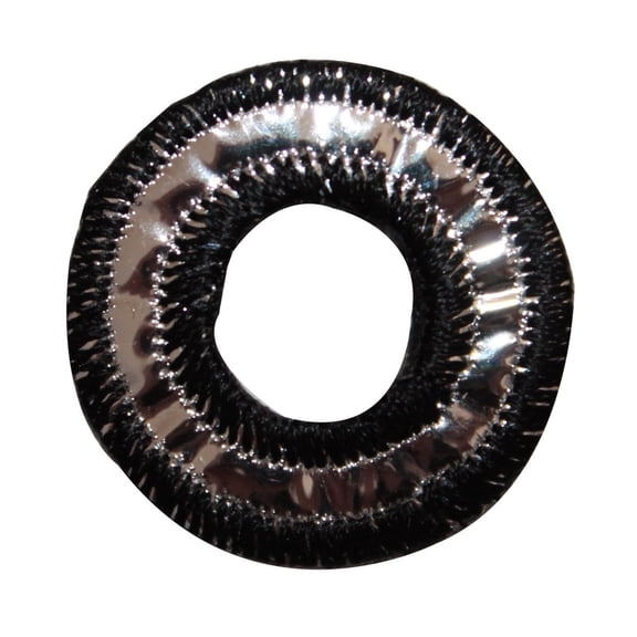 ID 8799 Black Reflective Circle Patch Symbol Ring Embroidered Iron On Applique
