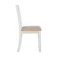 thumbnail image 4 of Pemberly Row Transitional Wood Six Piece Dining Set in Vanilla White and Brown, 4 of 23