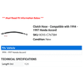 thumbnail image 2 of Clutch Hose - Compatible with 1994 - 1997 Honda Accord 1995 1996, 2 of 2