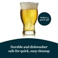 thumbnail image 3 of Libbey Craft Brews Nucleated Pint Beer Glasses, Dishwasher Safe Pint Glasses Set of 4 for Light Beers, Stouts, Laser Etching Nucleated Beer Glasses, 3 of 3