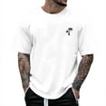 thumbnail image 1 of TSADFHJI Chemises pour Hommes Graphiques d'Hiver T-Shirt Décontracté à Manches Courtes avec Col Rond et Manches Courtes m Blanc, 1 of 3