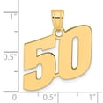 thumbnail image 4 of 14k Yellow Gold Polished Finish Block Script Design Number 50 Charm Pendant, 4 of 4